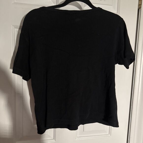 Group Therapy Rhinestone V-Neck black T-Shirt - Small - Picture 4 of 4